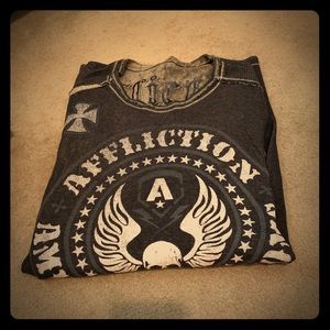 Reversible Long sleeve thermal affliction shirt